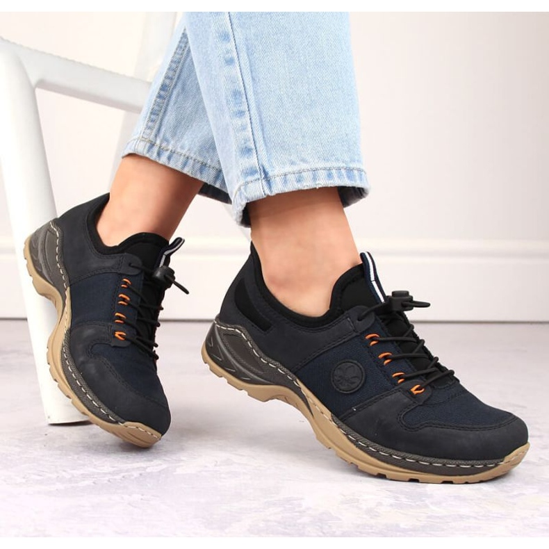 Mukavat Rieker W RKR644 kengät, tummansininen 2