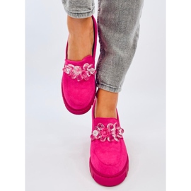 Nadina Fuchsia korkokengät loaferit kivillä vaaleanpunainen 1