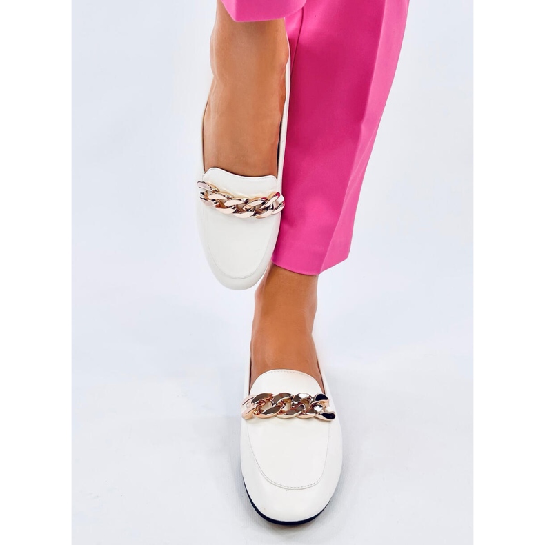 Addison White Chain Loafers valkoinen 1