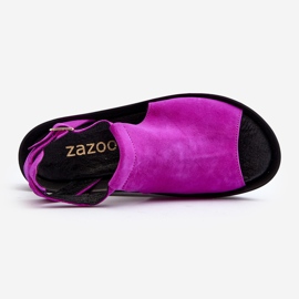 Zazoo 2914 naisten sandaalit mokkanahka Fuchsia vaaleanpunainen 8