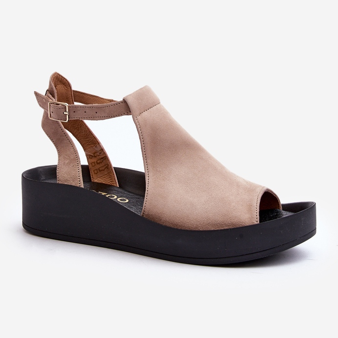 Zazoo 2914 Naisten sandaalit Suede Beige 1