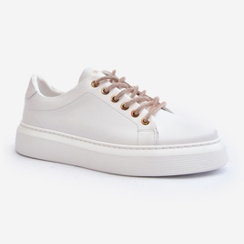 Naisten nahkaiset urheilukengät CheBello 4362 Valkoinen 2