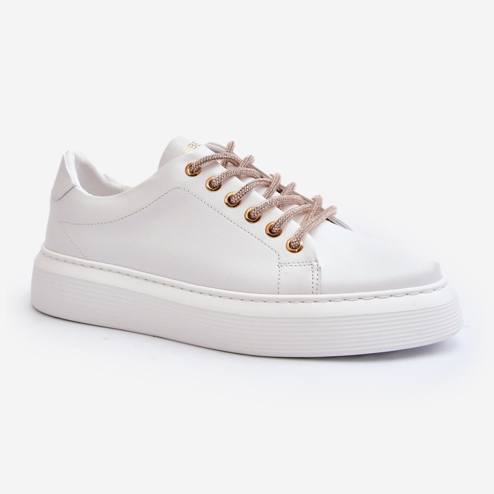 Naisten nahkaiset urheilukengät CheBello 4362 Valkoinen 2