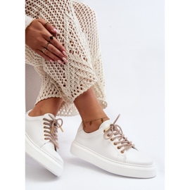 Naisten nahkaiset urheilukengät CheBello 4362 Valkoinen 1