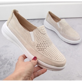 Naisten nahkaiset harjakattoiset urheilukengät T.Sokolski 278 harmaa 1