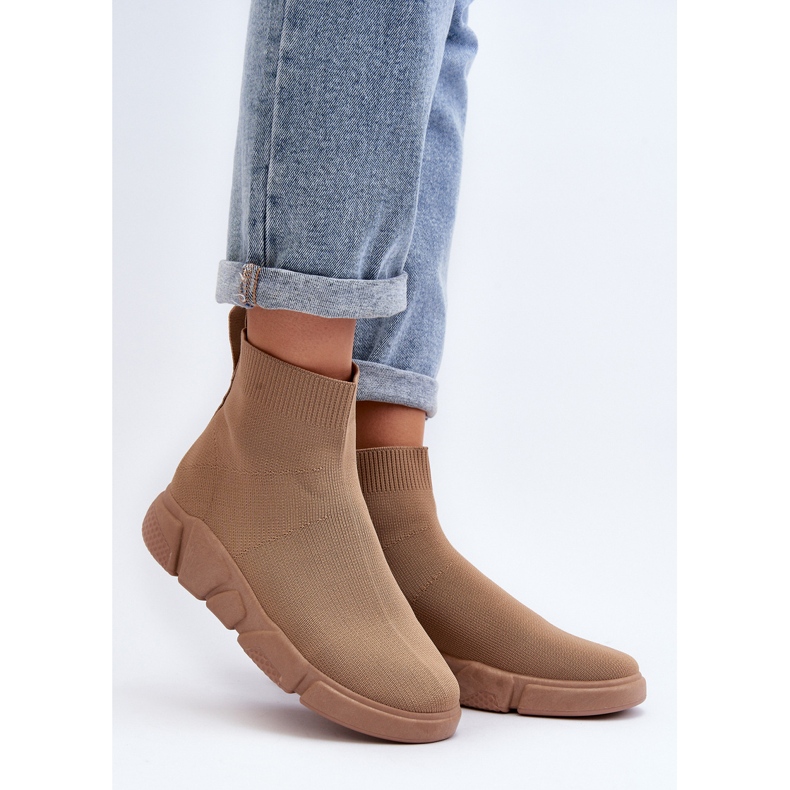 Naisten urheilukengät, joissa sukka beige Zirila 2