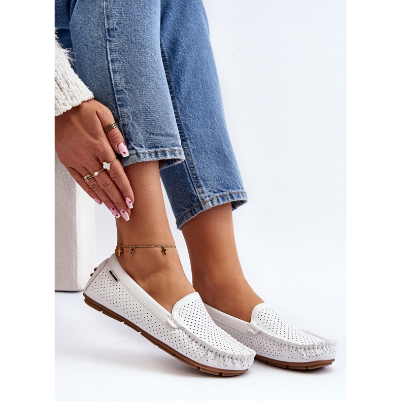 Naisten harjakattoiset mokasiinit Valkoinen Rasirna 2