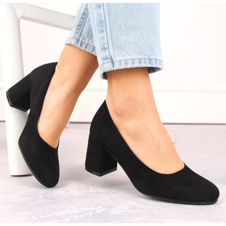 Potocki W WOL207A mokkanahkapumput, musta 2