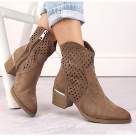 Vinceza W JAN265B mokkanahkaiset harjakattoiset cowboysaappaat, ruskea 1