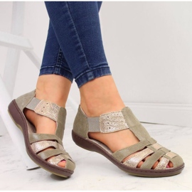 T.Sokolski W SCA168A nahkasandaalit, beige ja kulta 2