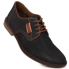 Mukavat nahkakengät Rieker M RKR576 laivastonsininen 1