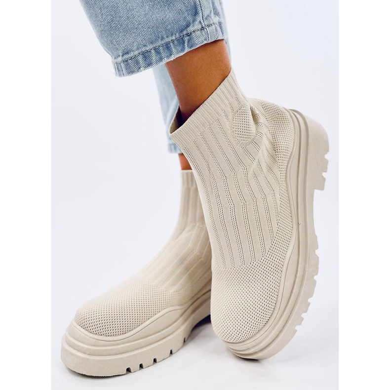 Sukat korkea nilkka Silva Beige 2