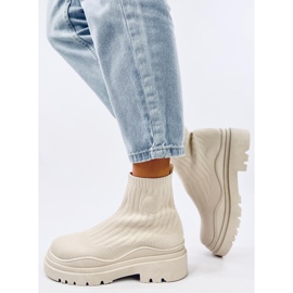 Sukat korkea nilkka Silva Beige 1