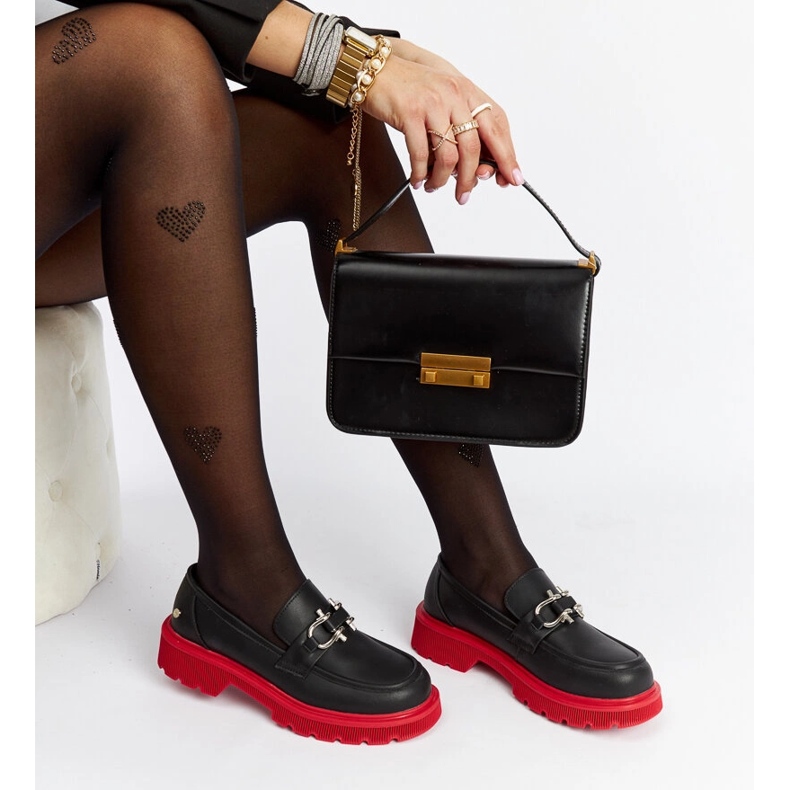 Mustat nahkaiset mokasiinit Goe LL2N4040 1