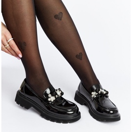 Mustat kiiltonahkaiset mokasiinit Goe NN2N4200 1