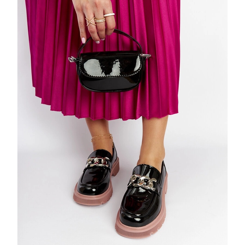 Mustat nahkaiset mokasiinit Goe LL2N4039 2