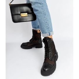 Mustat läpinäkyvät Waldeck-saappaat 1