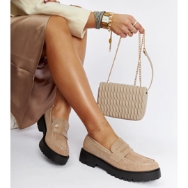 Beiget mokasiinit koristeltu Newport strassikivillä 1