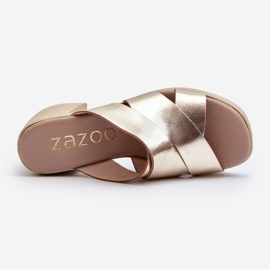 Zazoo 40373 nahkaiset varvastossut, kulta kultainen 8
