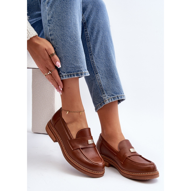 Zazoo 20165 naisten nahkaiset mokasiinit, ruskea 2