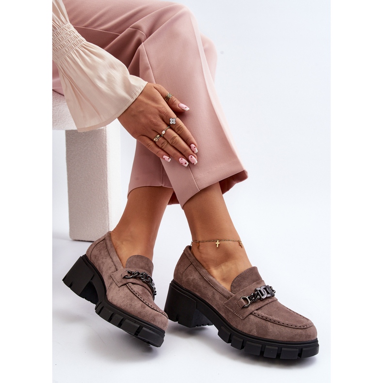 Vinceza Beiget Eriella Beiget mokkasiinit massiivisilla koroilla 1