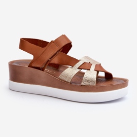 Zazoo 40397 Naisten nahkasandaalit, ruskea 2