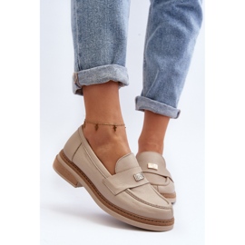 Zazoo 20165 naisten nahkaiset mokasiinit, beige 6
