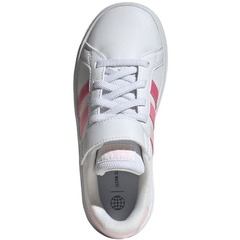 Adidas Grand Court Elastic Lace and Top Strap Jr IG4838 -kengät valkoinen 1