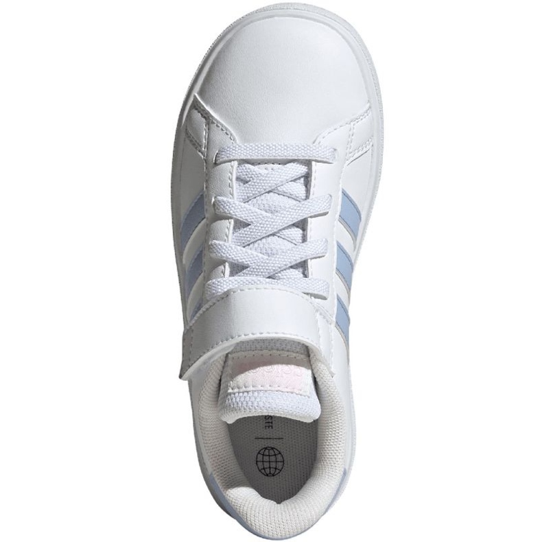 Adidas Grand Court Elastic Lace and Top Strap Jr IG4841 -kengät valkoinen 1