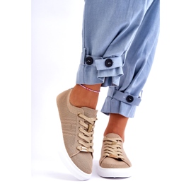 Naisten nauhalliset tennarit Beige Etna 2