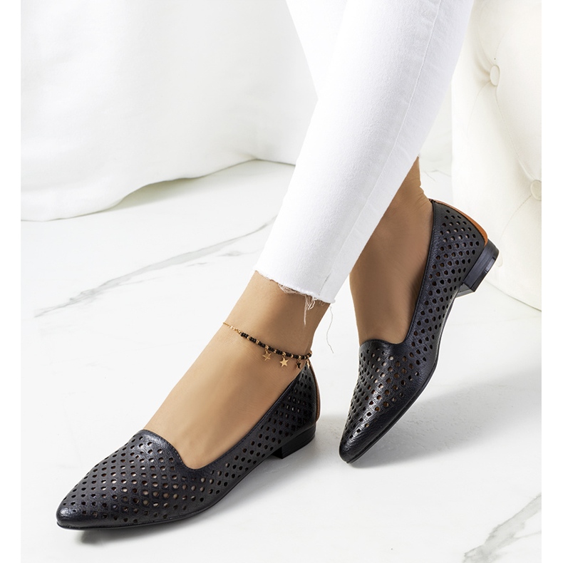 Black Jarrett harjakattoiset balerinat musta 1