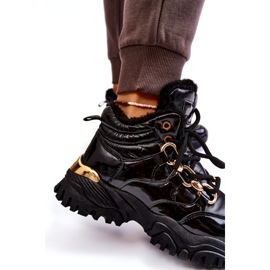 Naisten eristetyt urheilukengät retkeilykengät kultaisella ketjulla mustalla 7