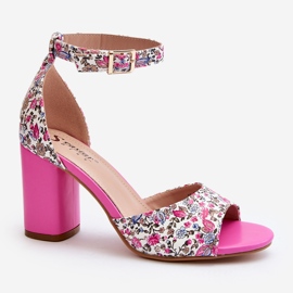 Fuchsia Vitamella Floral High Heel sandaalit vaaleanpunainen 1