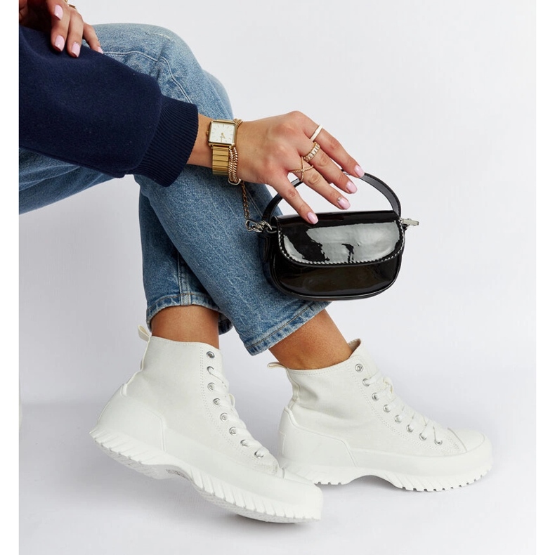 Valkoiset Ronchis-korkeat lenkkarit valkoinen 1