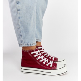 Puglian viininpunaiset korkeat lenkkarit punainen 2