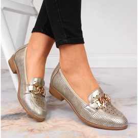 Potockin harjakattoiset kengät kultaketjulla kultainen 1