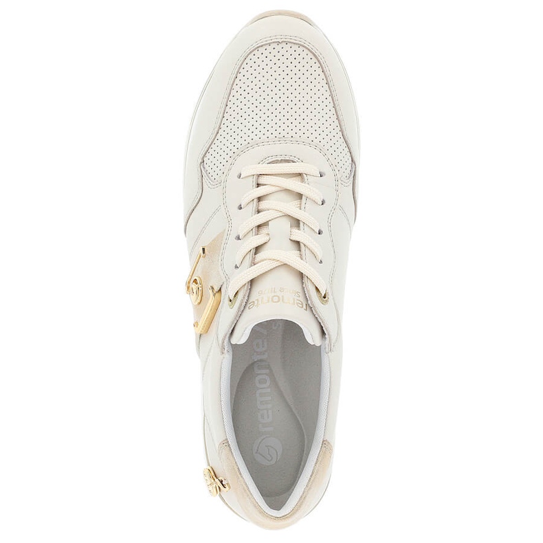 Nahkaiset urheilukengät, naisten lenkkarit, beige Remonte D1322-60 1