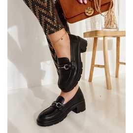 Mustat eko-nahkaiset Grisel mokasiinit 1