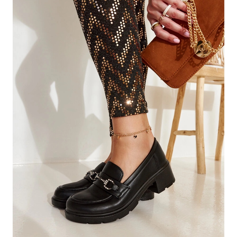 Mustat eko-nahkaiset Grisel mokasiinit 2