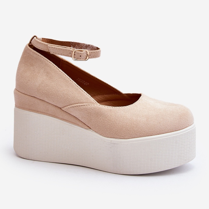 Naisten Espadrillit Wedge Light Beige Mallassa 1