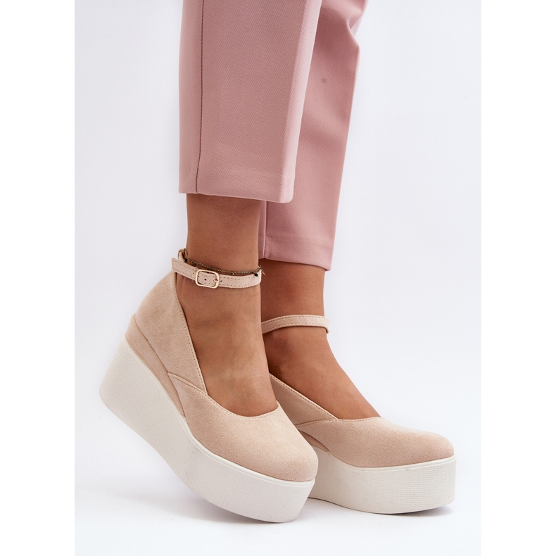 Naisten Espadrillit Wedge Light Beige Mallassa 2