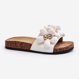 Naisten varvastossut koristeilla, valkoinen Bunlia 1