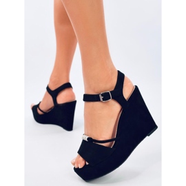Waite Black wedge sandaalit musta 2
