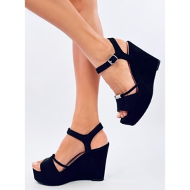 Waite Black wedge sandaalit musta 1