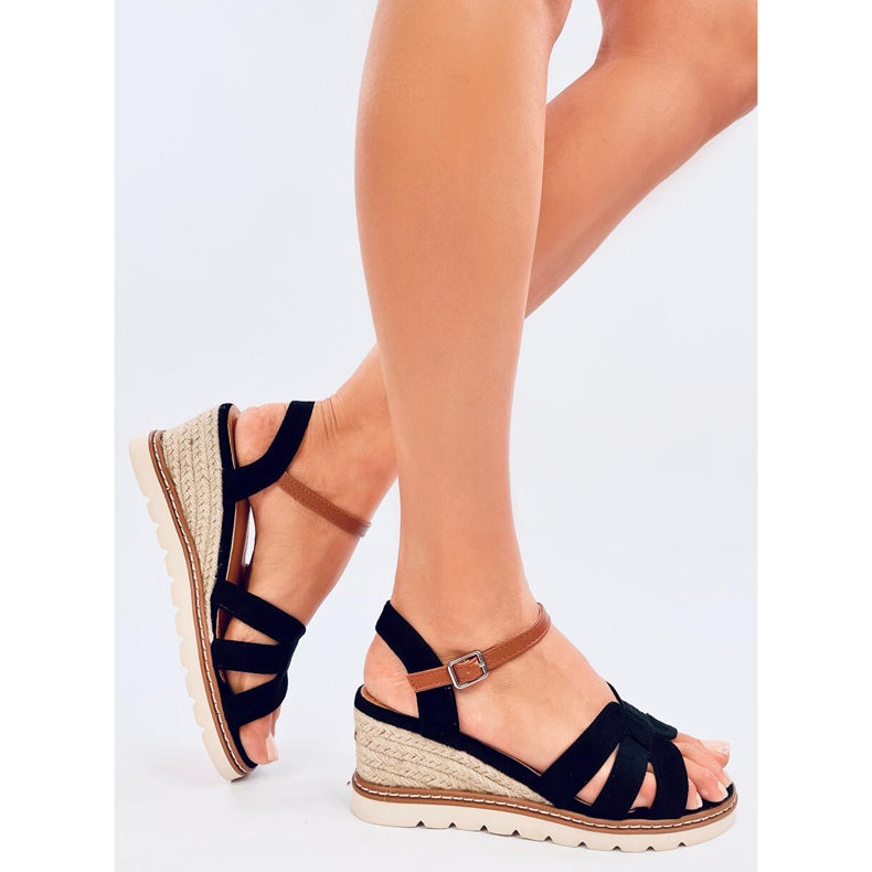 Rosco Black wedge espadrill sandaalit musta 2