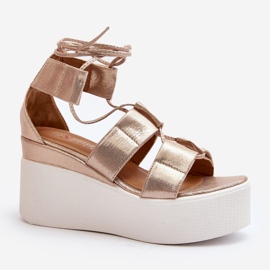 Naisten Helavi kultaiset sandaalit kultainen 2