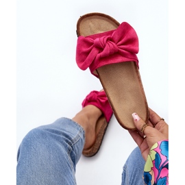 Naisten varvastossut, joissa on rusetti Fuchsia Ezephira vaaleanpunainen 1