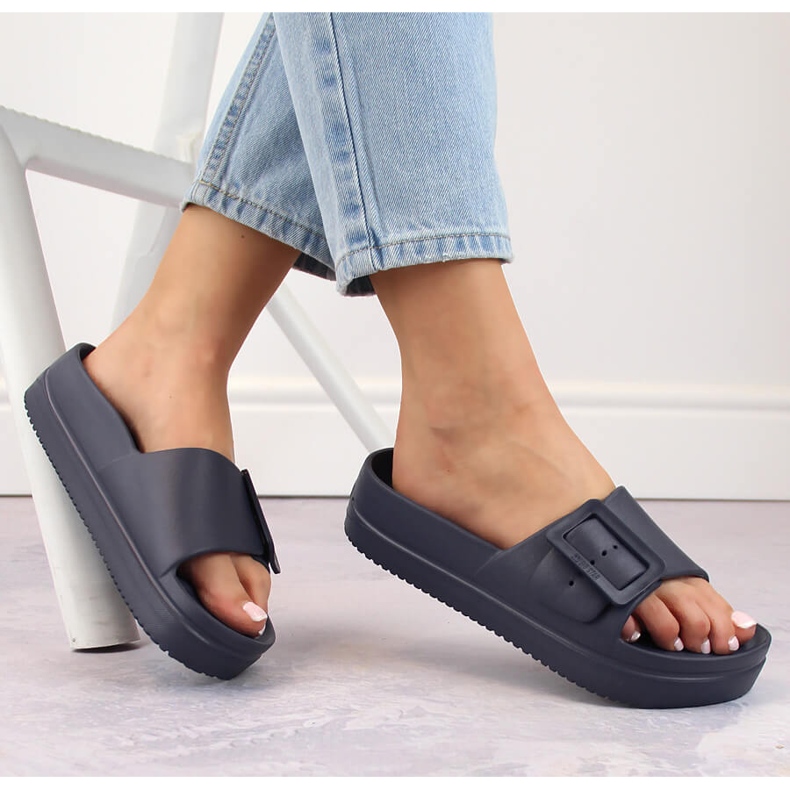 Naisten vaahtomuovi alustatossut soljella, laivastonsininen Big Star NN274A665 2