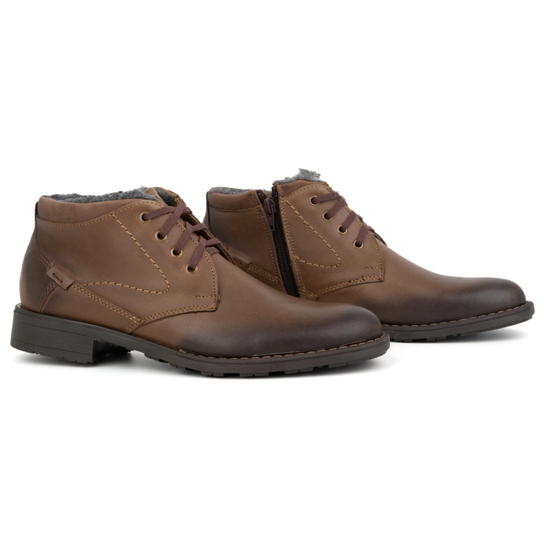 Polbut Eristetyt saappaat C16 tummanruskeat 2