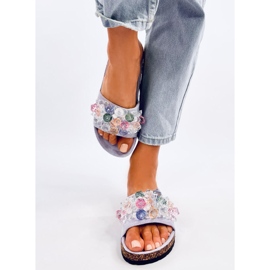 Korkkivarvastossut Maliv Purple -kivillä violetti 1